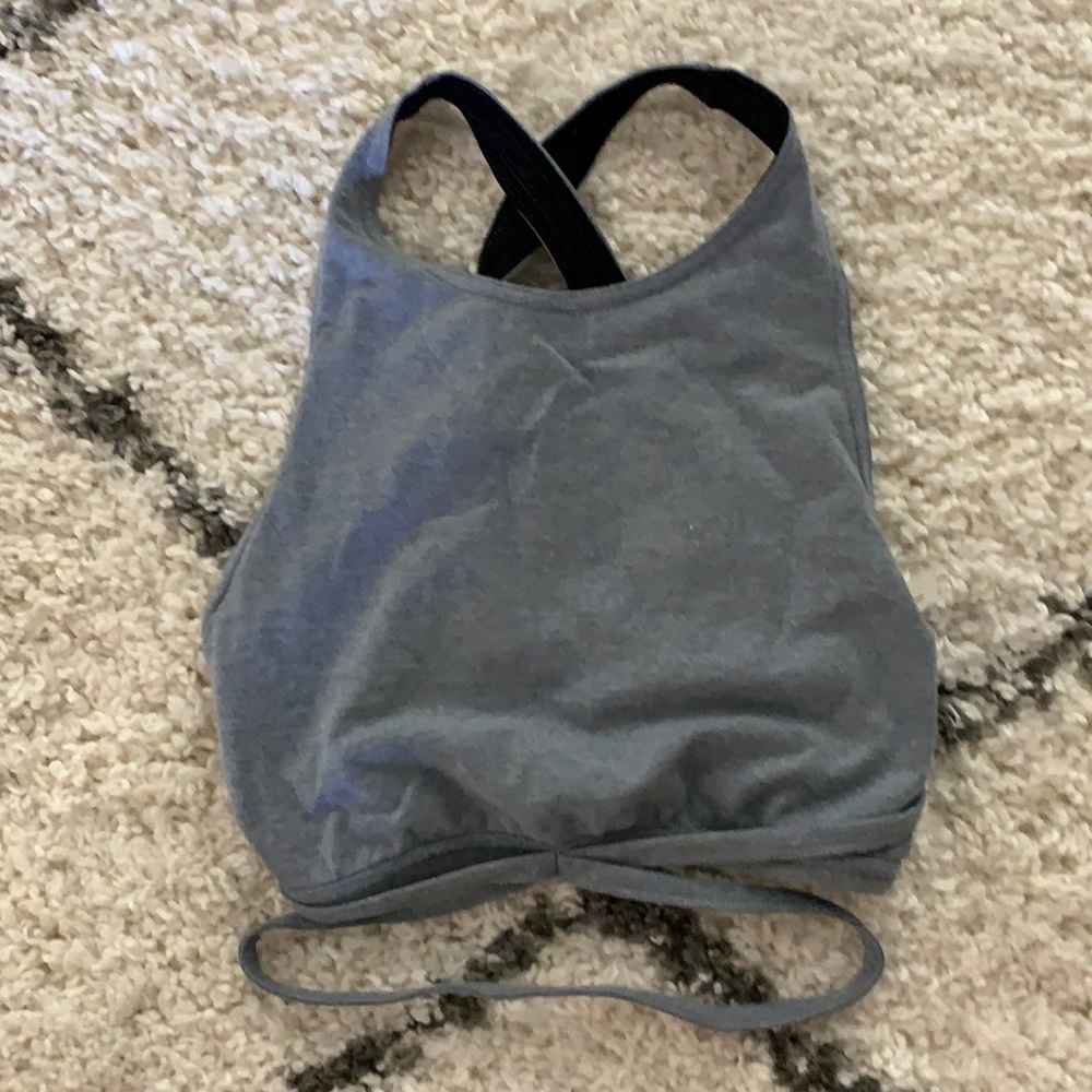Gray Women's Cross-Back Top